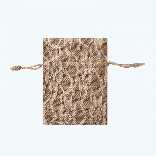 Single Side Lace Burlap Bag | 4"x5", 5"x7"